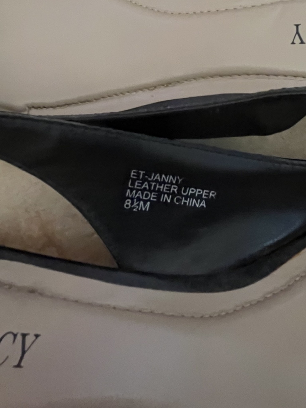 ELLEN TRACY LEATHER PEEP TOE WEDGES BLACK 8.5 - Picture 5 of 7